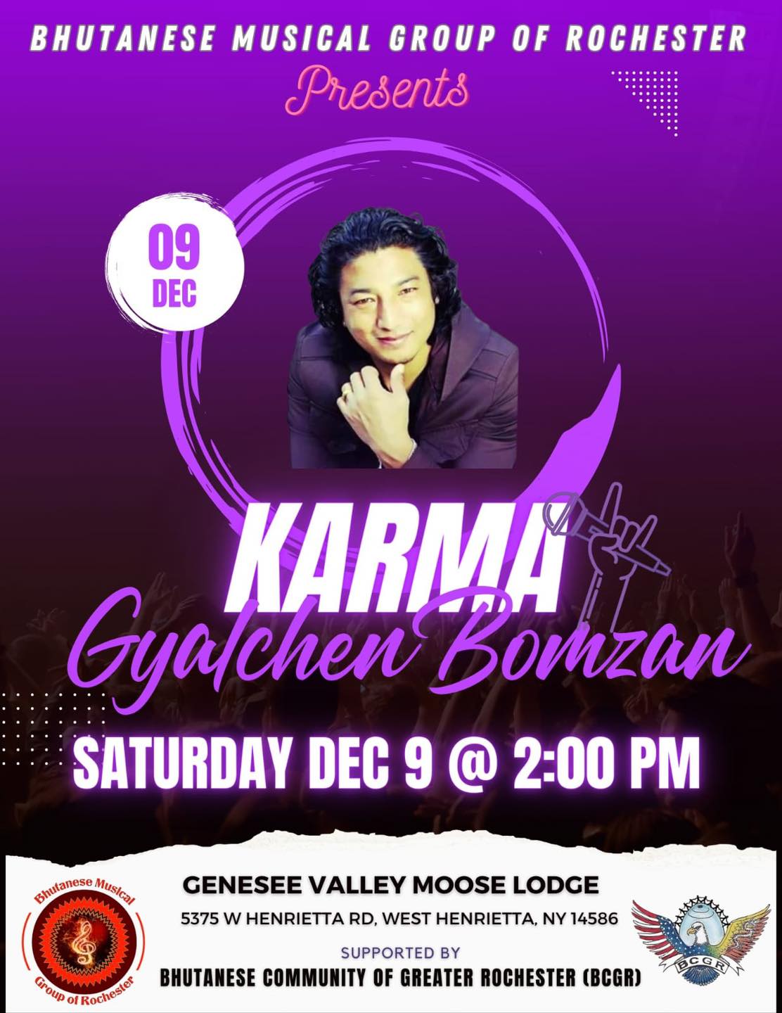 Concert promotional flyer