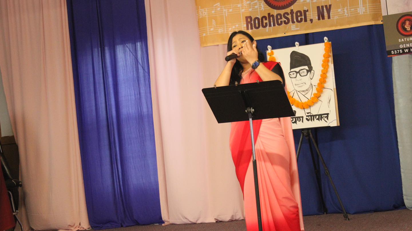 Usha Gurung on stage